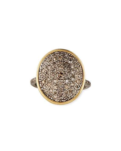 Shop Armenta Old World Diamond Pave Oval Ring In Gold