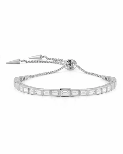 Shop Jemma Wynne Prive Luxe Diamond Slider Bracelet In White Gold