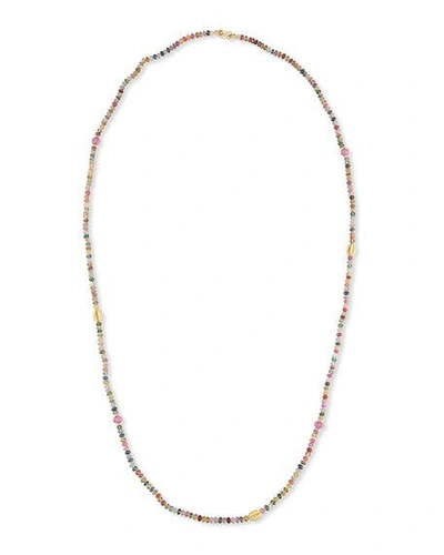 Shop Splendid Single-strand Multicolor Sapphire Necklace, 41"