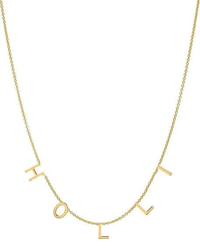 Shop Zoe Lev Jewelry Personalized 14k Gold 5 Mini Initial Necklace