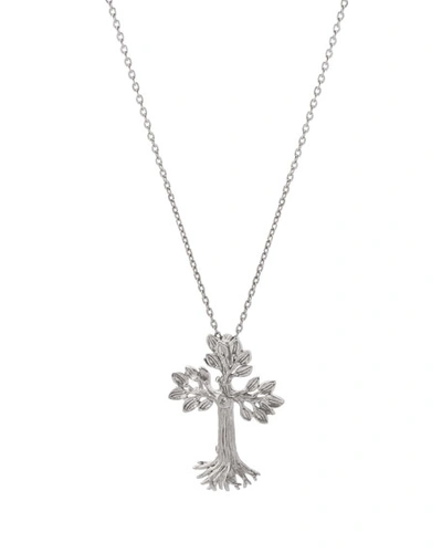 Shop Michael Aram Armenian Tree Of Life Cross Pendant Necklace In Sterling Silver