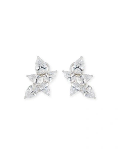 Shop Fantasia By Deserio Pear-shaped Cz Cluster Earrings