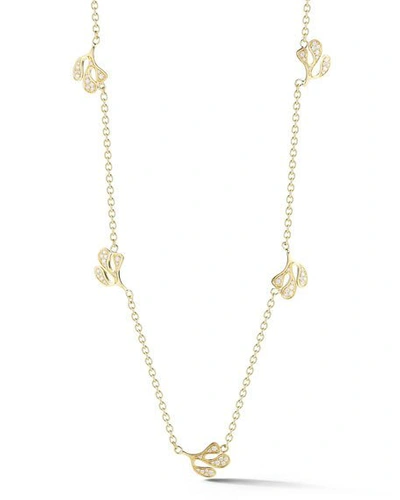 Shop Miseno Sea Leaf 18k Gold Diamond Station Necklace