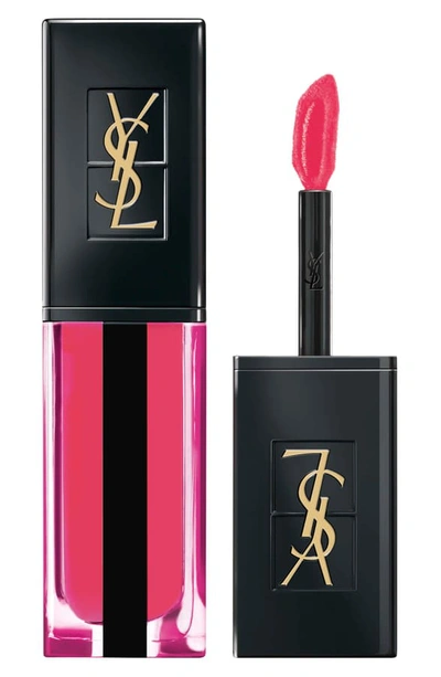 Shop Saint Laurent Vernis A Levres Water Stain Lip Stain In 601 Fuchsia Tide