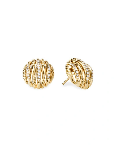 Shop David Yurman Tides 18k Gold Diamond Stud Earrings