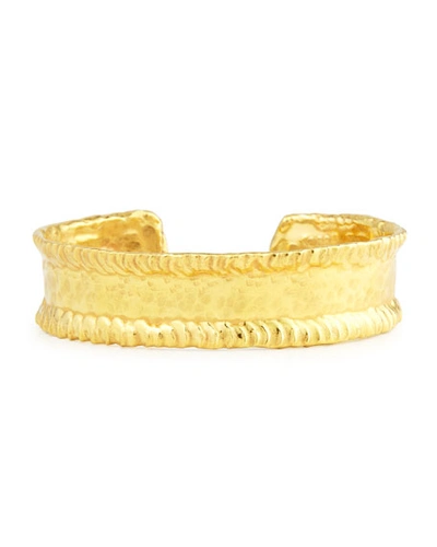 Shop Jean Mahie 22k Yellow Gold Simple Cuff Bracelet