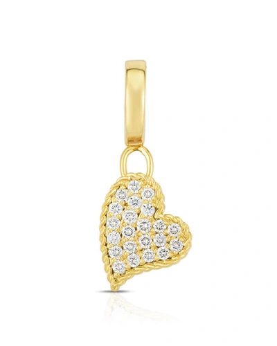 Shop Roberto Coin 18k Gold & Diamond Heart Charm