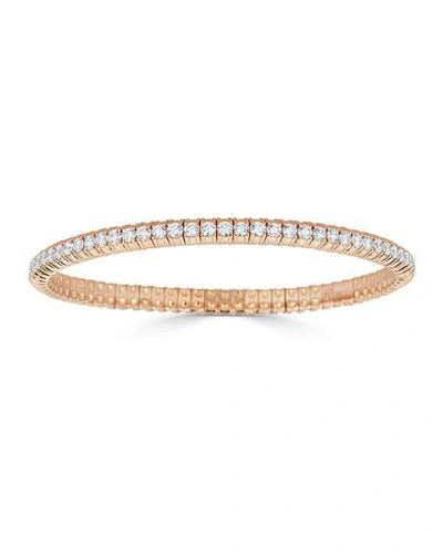 Shop Zydo 18k Rose Gold Stretch Diamond Bracelet, 3.8tcw