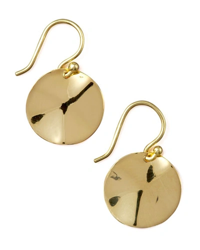 Shop Ippolita Mini Wavy Disc Earrings In 18k Gold