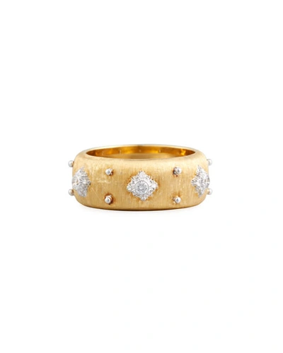 Shop Buccellati 18k Eternelle Diamond Ring, Yellow Gold
