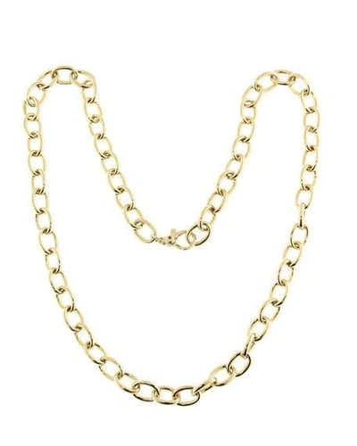 Shop Roberto Coin 18k Gold Round Link Chain Necklace