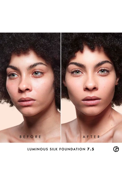 Shop Giorgio Armani Luminous Silk Foundation In No. 7.5