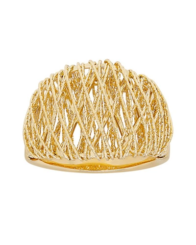 Shop Alberto Milani Piazza Duomo 18k Gold Domed Mesh Ring