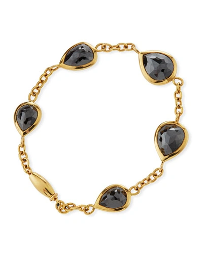 Shop Rahaminov Diamonds 18k Kifani Black Diamond Pear Bracelet