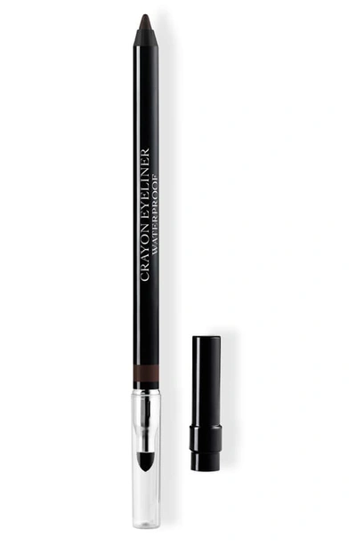 Shop Dior Long-wear Waterproof Eyeliner Pencil In 594 Intense Brown