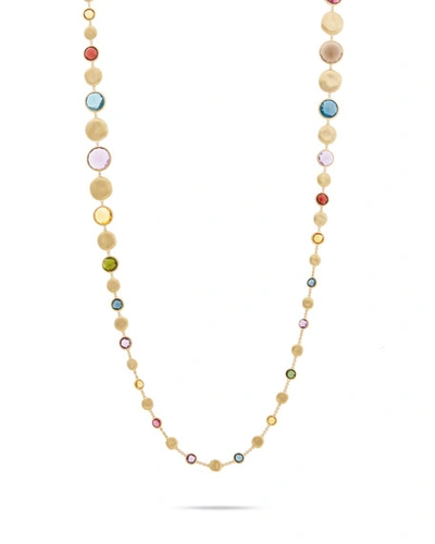 Shop Marco Bicego Jaipur Graduated Long Necklace With Mixed Elevated Gemstones, 36"