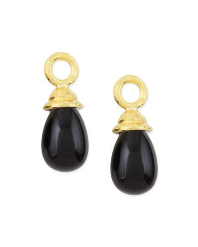 Shop Elizabeth Locke Onyx Teardrop Earring Pendants