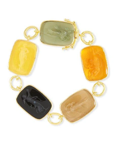 Shop Elizabeth Locke New Muse 19k Gold Glass Intaglio Bracelet