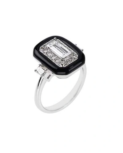 Shop Nikos Koulis 18k White Gold Oui Mixed-cut Diamond Ring