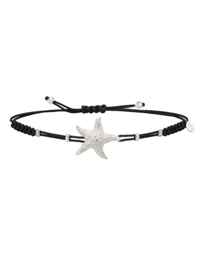 Shop Pippo Perez 18k White Gold Diamond Star Pull-cord Bracelet