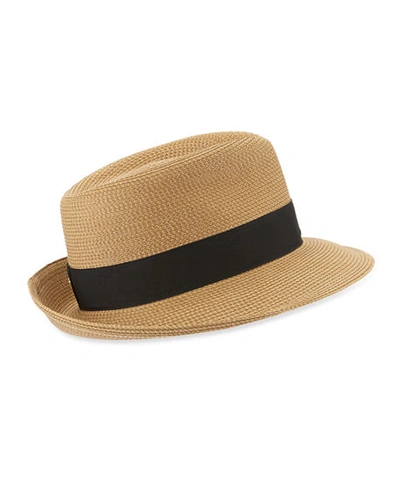 Shop Eric Javits Squishee Classic Woven Fedora Hat In Natural