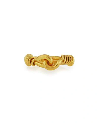 Shop Jean Mahie Interlocking 22k Gold Ring