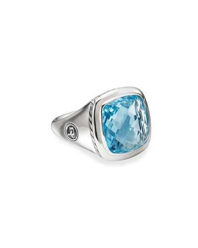 Shop David Yurman 18mm Albion Black Orchid Ring In Blue Topaz