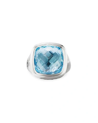 Shop David Yurman 18mm Albion Black Orchid Ring In Blue Topaz