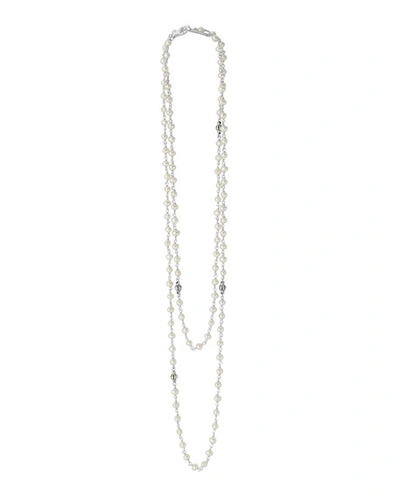 Shop Lagos Luna Pearl Necklace With Sterling Silver, 36"