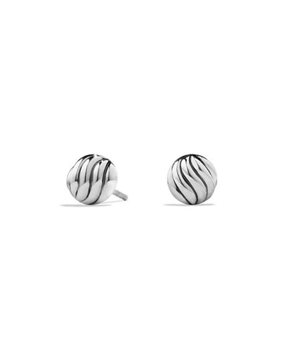 Shop David Yurman Sculpted Cable Stud Earrings In Sterling Silver