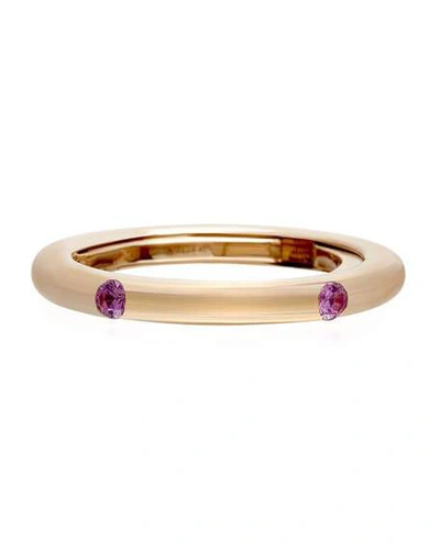 Shop Adolfo Courrier Never Ending 18k Pink Gold Pink Sapphire Ring, Adjustable Sizes 6-8