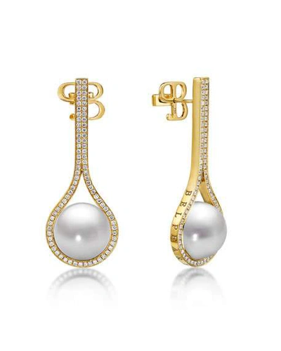 Shop Belpearl Kobe Drop Pearl & Diamond Earrings