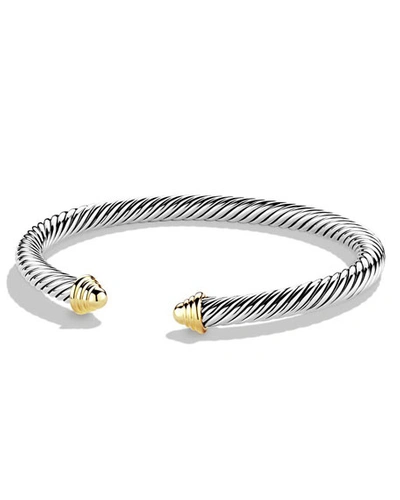 Shop David Yurman 5mm Thoroughbred Cable Bracelet In Silver/gold