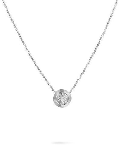 Shop Marco Bicego 18k Delicati Round Diamond Pave Pendant Necklace