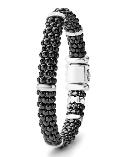 Shop Lagos 9mm Black Caviar Ceramic Rope Bracelet