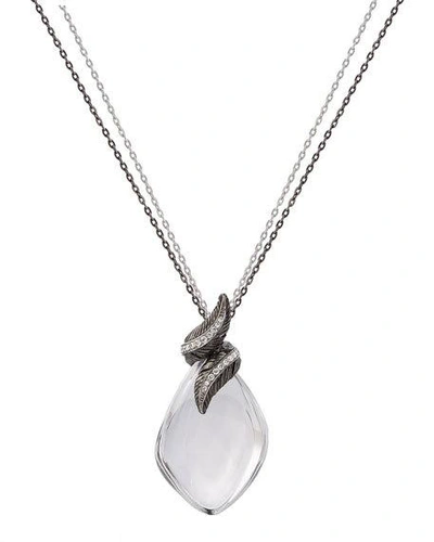 Shop Michael Aram Feather Wrap Necklace W/ Crystal & Diamonds