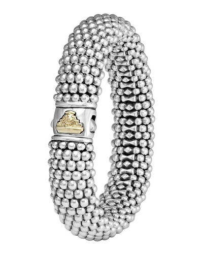 Shop Lagos Silver Caviar Oval Bracelet, 15mm