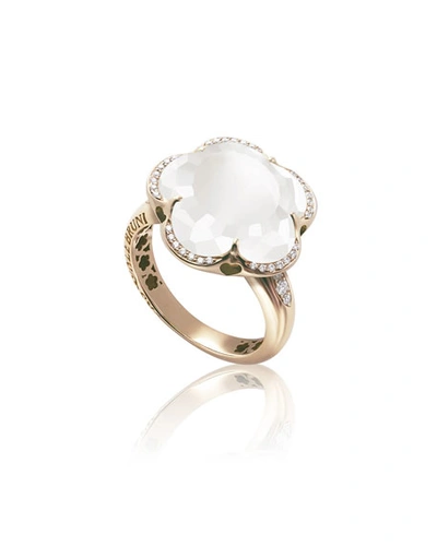 Shop Pasquale Bruni Bon Ton 18k Rose Gold Quartz Ring W/ Diamonds