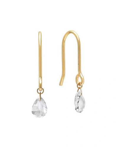 Shop Nicha Jewelry 18k Delicate Floating Trillion Diamond Earrings