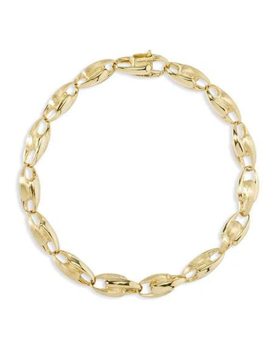 Shop Marco Bicego Lucia 18k Alternating Chain-link Bracelet, 7"l