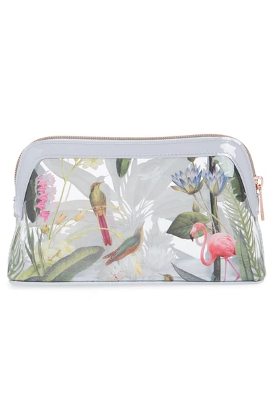 Shop Ted Baker Pistachio Print Makeup Bag In Clear