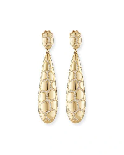 Shop Vendorafa Anaconda 18k Gold Earrings With Diamonds