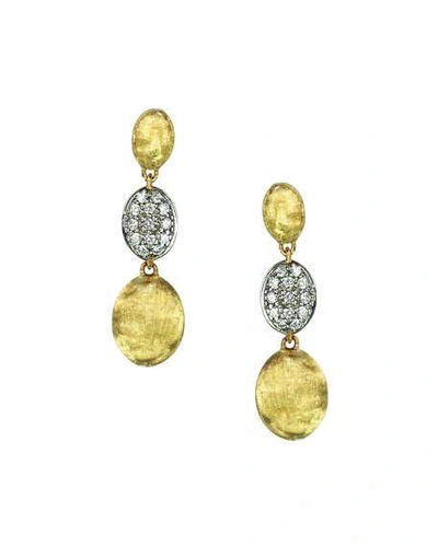 Shop Marco Bicego Siviglia Diamond Triple-drop Earrings