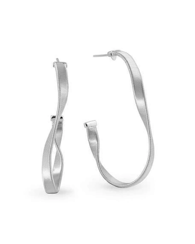 Shop Marco Bicego Marrakech Supreme Small Hoop Earrings In 18k White Gold