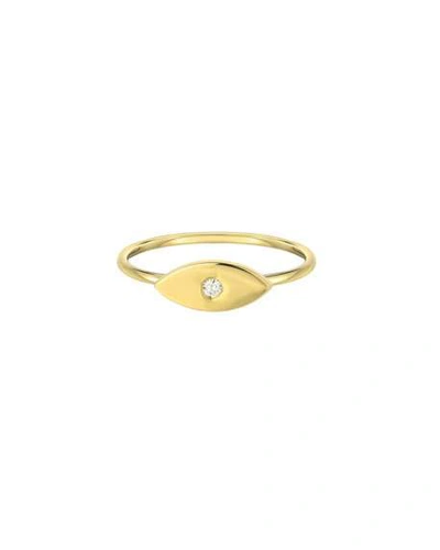 Shop Zoe Lev Jewelry 14k Gold Diamond Evil Eye Ring