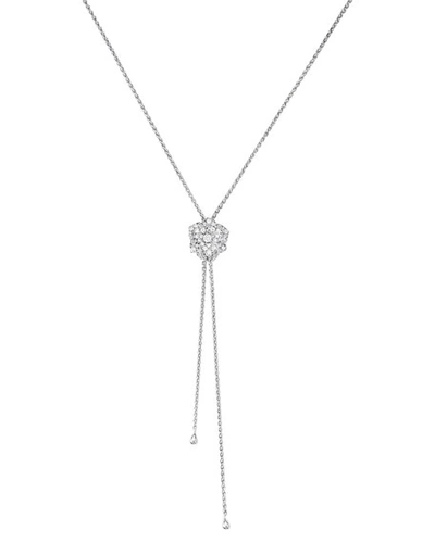 Shop Piaget 18k White Gold & Diamond Rose Lariat Necklace