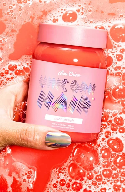 Shop Lime Crime Unicorn Hair Full Coverage Semi-permanent Hair Color In Neon Peach