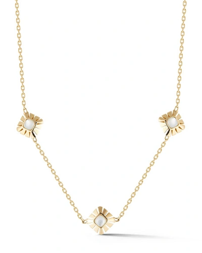 Shop Miseno Mother-of-pearl Three-station Necklace In 18k Yellow Gold