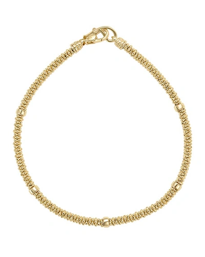 Shop Lagos 3mm 18k Gold Caviar Rope Bracelet
