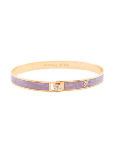 Shop Alessa Jewelry Spectrum 18k Rose Gold Paint & Diamond Bangle, Light Purple